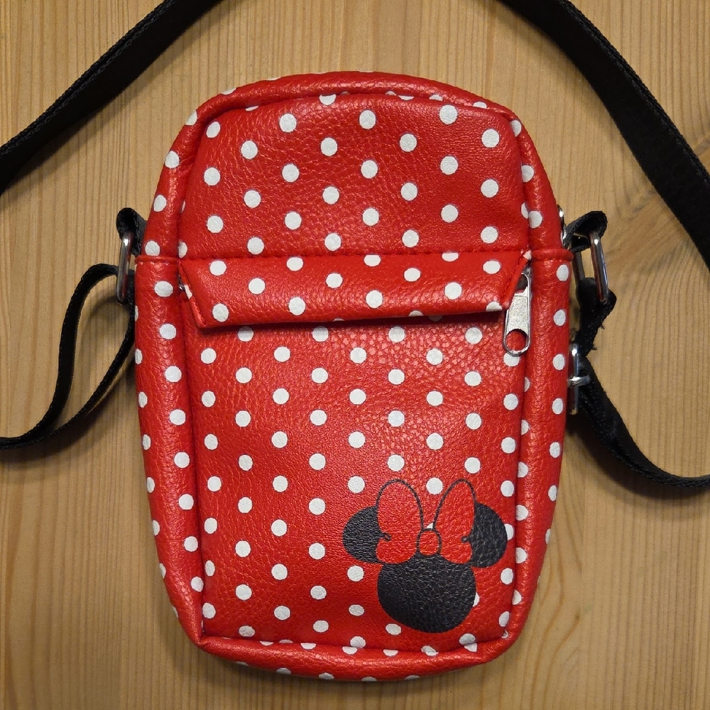 Disney Minnie Mouse Polka Dot Crossbody Bag by Buckle-Down - Vegan Leather